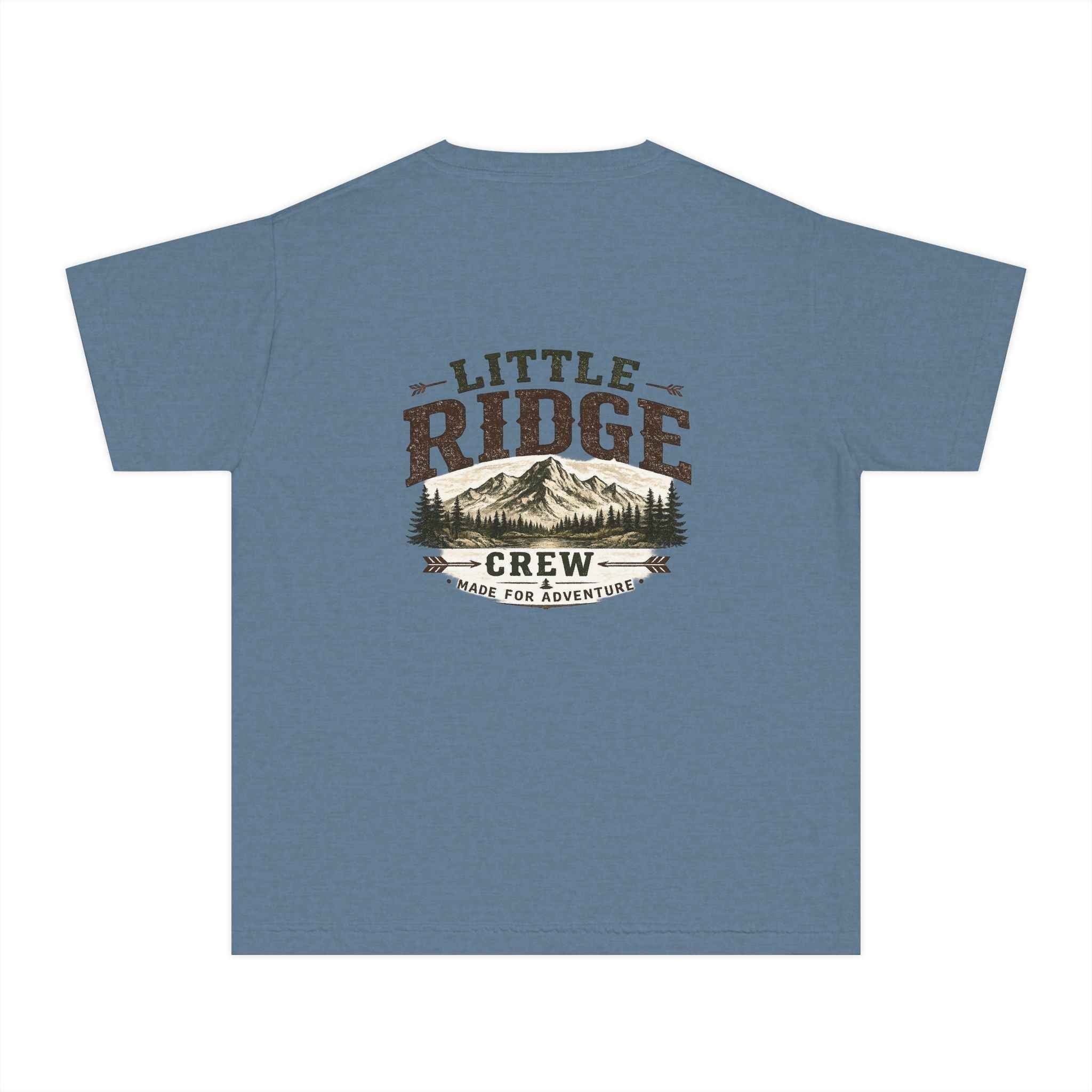 Little Ridge Crew Youth Tee — Vintage Forest Adventure Kids Shirt - Ruck & Ridge Outfitters