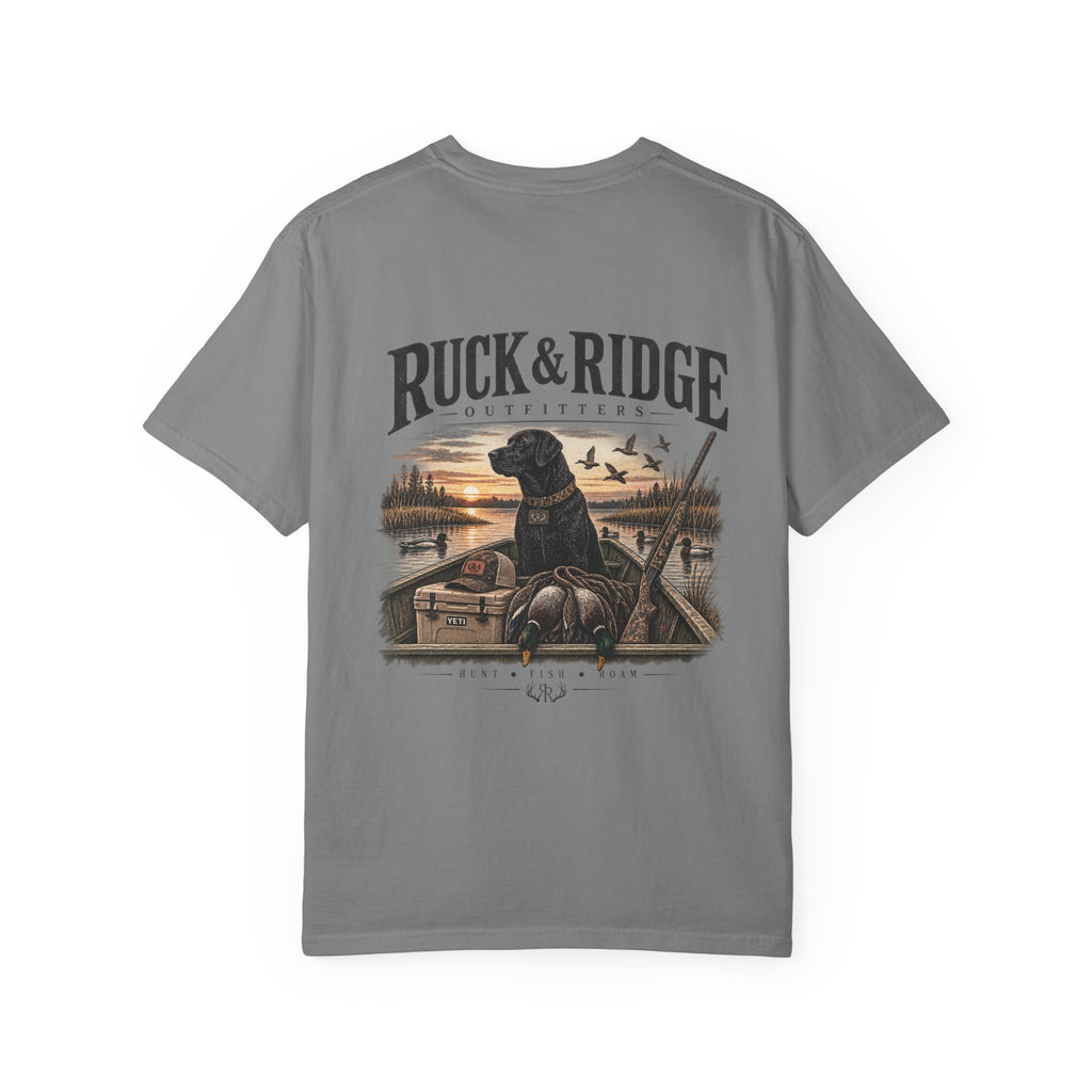 Duck Hunting Graphic T-Shirt — Ruck & Ridge Retriever Scene