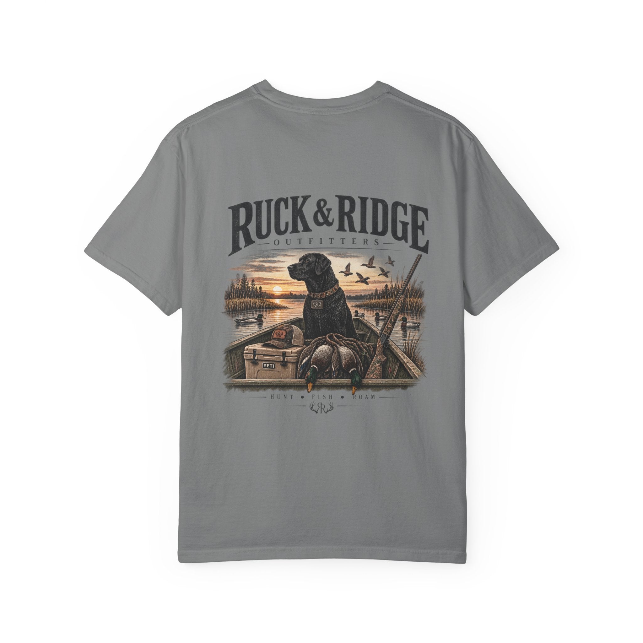 Duck Hunting Graphic T-Shirt — Ruck & Ridge Retriever Scene