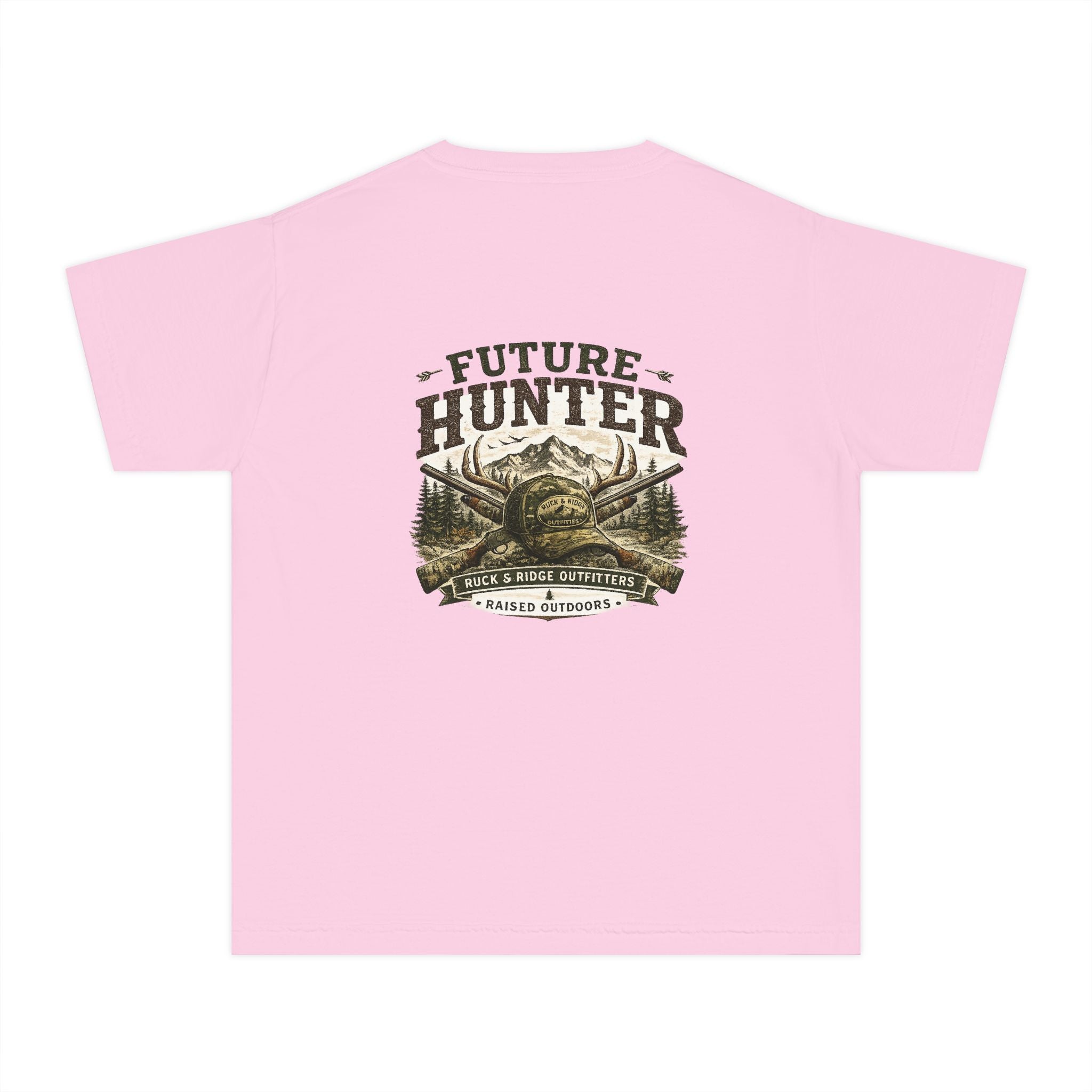 Youth Tee — 'Future Hunter' Mountain & Antler Graphic - Ruck & Ridge Outfitters