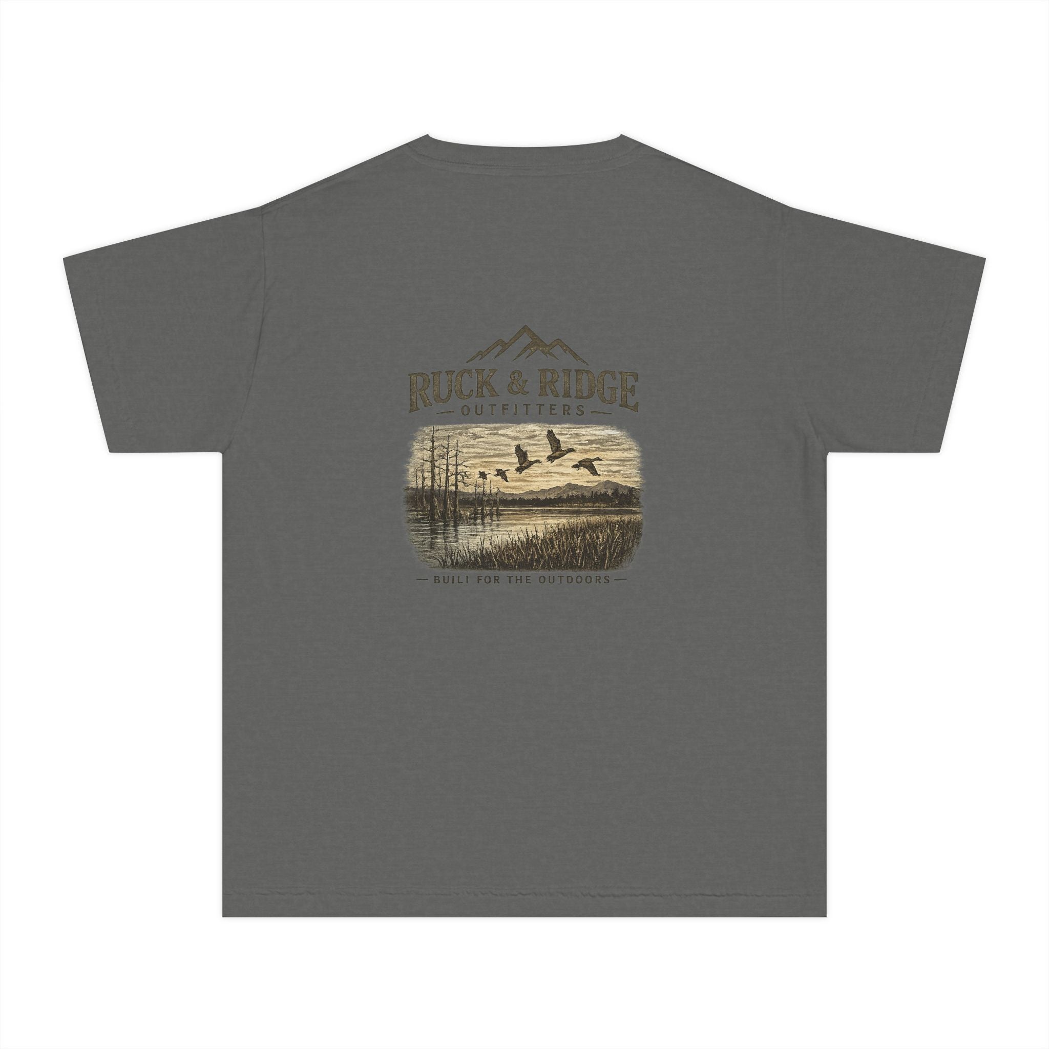 Ruck & Ridge Youth Tee - Outdoorsy Mountain Waterfowl Graphic - Ruck & Ridge Outfitters
