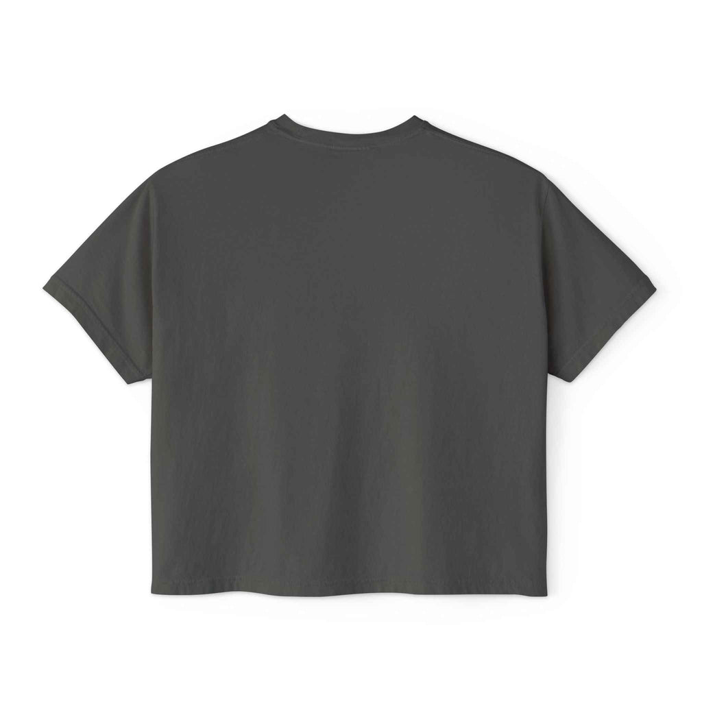 Honey Leopard Women’s Boxy Tee — Casual Graphic Crop T-Shirt