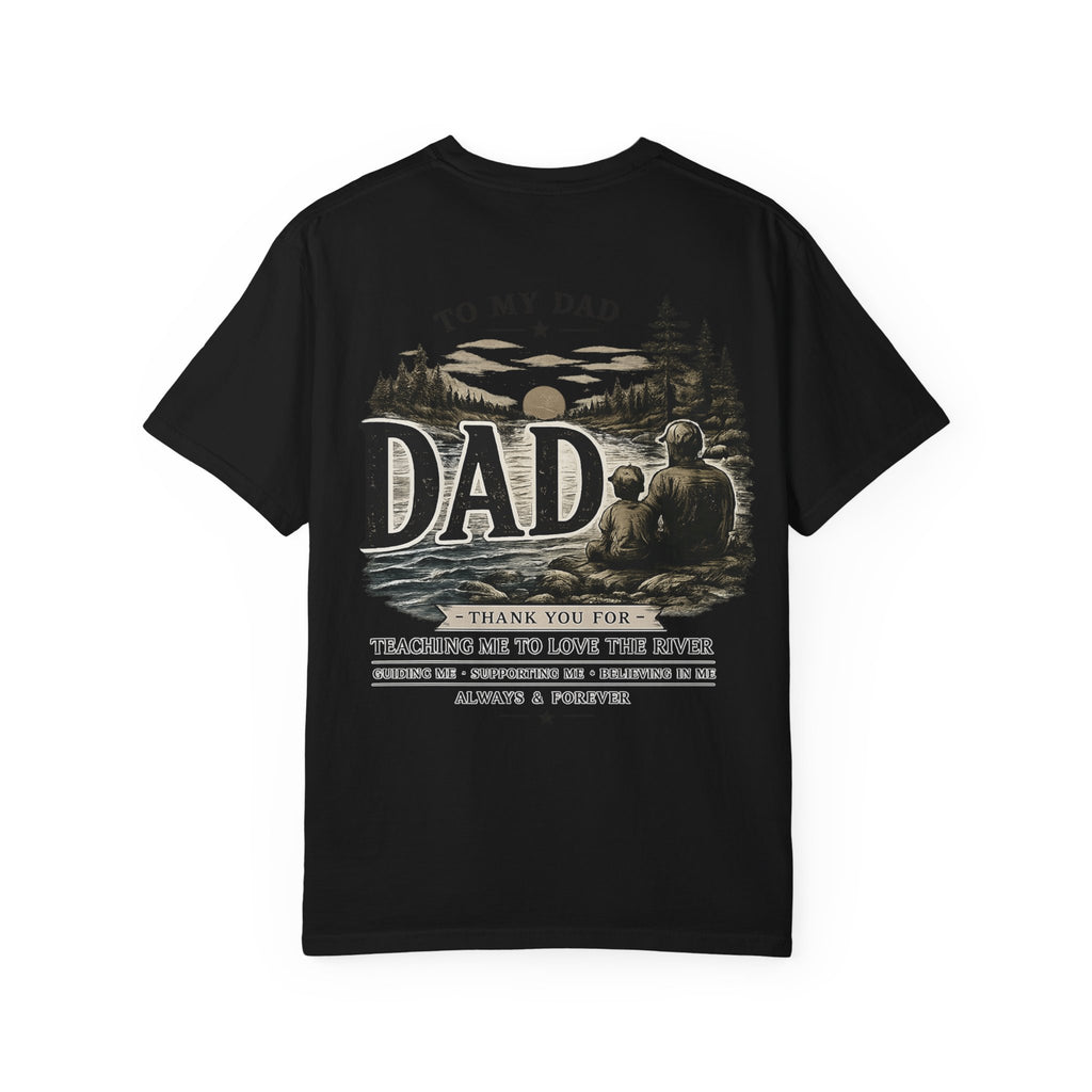 Dad Fishing Scene T-Shirt — "To My Dad" Sentimental Outdoors Gift