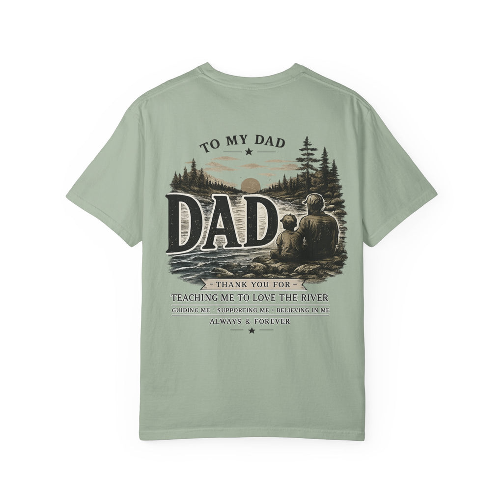 Dad Fishing Scene T-Shirt — "To My Dad" Sentimental Outdoors Gift