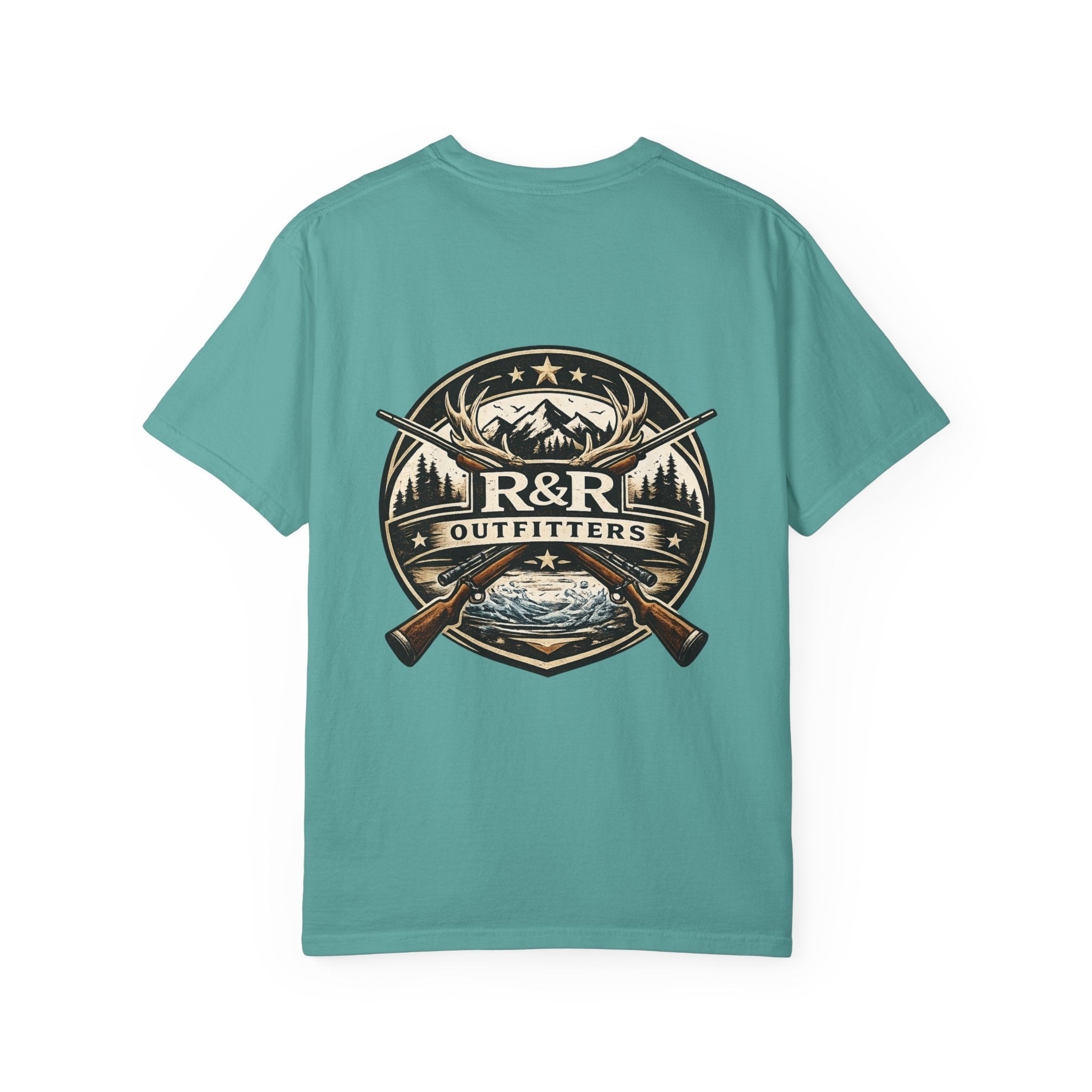 Outdoors T-Shirt — R&R Outfitters Crest Graphic (Hunting & Fishing) - Ruck & Ridge Outfitters