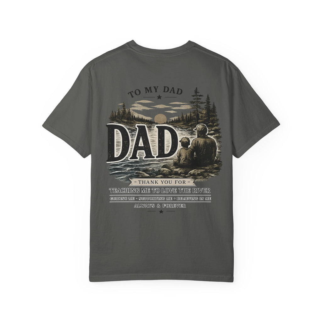 Dad Fishing Scene T-Shirt — "To My Dad" Sentimental Outdoors Gift